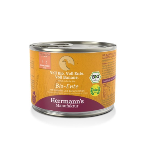 HERRMANN'S Manufaktur BIO -  Ekologiczna karma monobiałkowa z kaczki dla kotów - 200 g.png