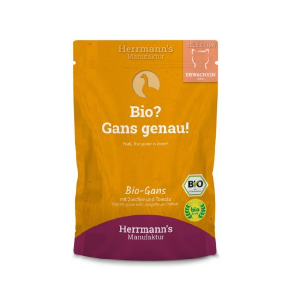 HERRMANN'S Manufaktur BIO - Ekologiczna karma monobiałkowa z gęsiny dla kotów - 100 g.png
