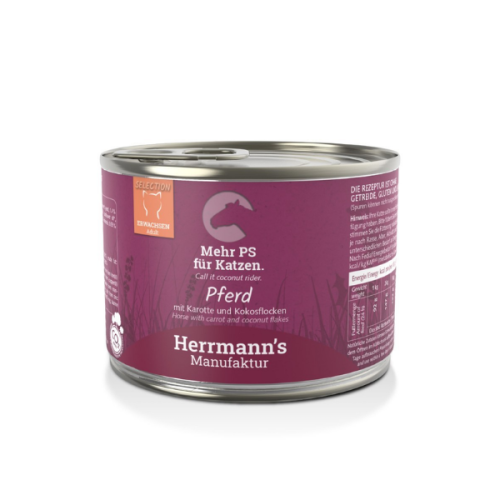HERRMANN'S Manufaktur Karma monobiałkowa z koniny dla kotów - 200 g.png