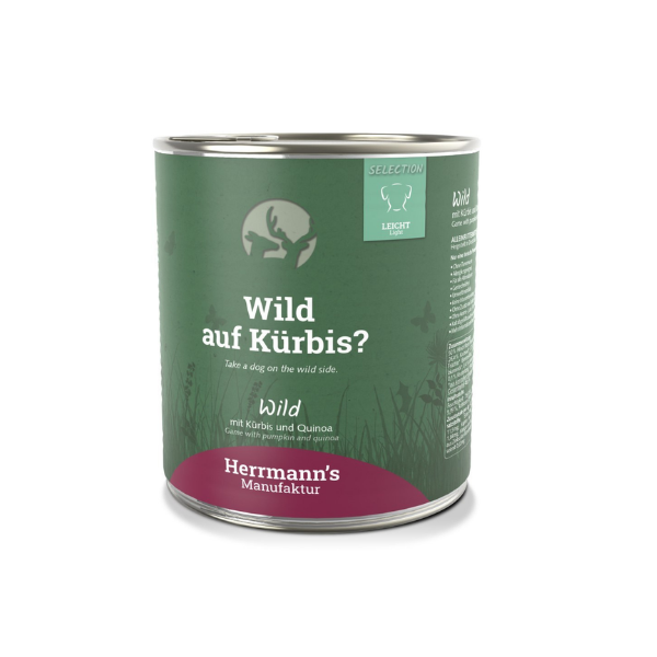 HERRMANN'S Manufaktur Pełnoporcjowa karma z dziczyzny i dynią dla psów  - 800 g.png