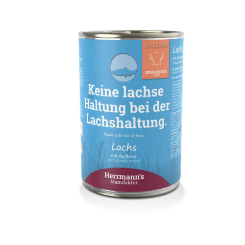 HERRMANN'S Manufaktur Karma z łososiem i morelami dla dorosłych psów - 400 g.png