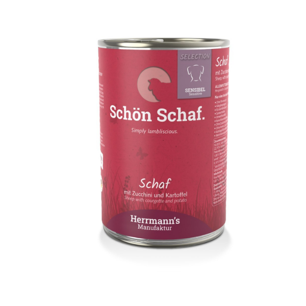 HERRMANN'S Manufaktur Karma z baraniną i cukinią dla psów z wrażliwym układem pokarmowym - 400 g.png