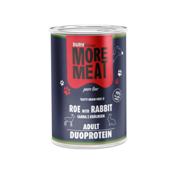 BUBA More Meat DUO Pure - karma mokra z sarny i królika dla psów - 400 g.png