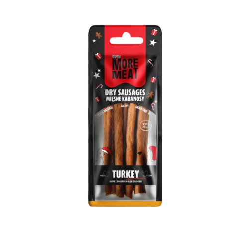 BUBA BUBAlicious More Meat XMAS Kabanosy dla psów - indyk z łososiem - 70 g.png