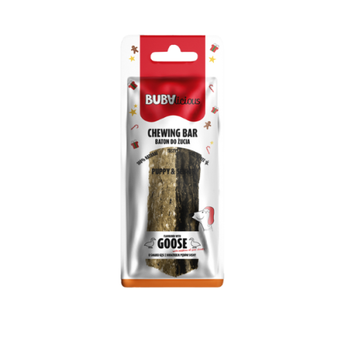 BUBA Bubalicious XMAS Baton o smaku gęsi z dodatkiem pędów sosny dla psów - 12 cm.png