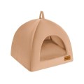 RECOBED Budka WELUROVE dla kota lub psa - kolor beżowy - różne wymiary.jpg