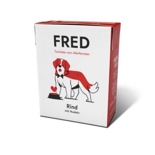 FRED Karma mokra dla psa - wołowina z makaronem - 390 g.png