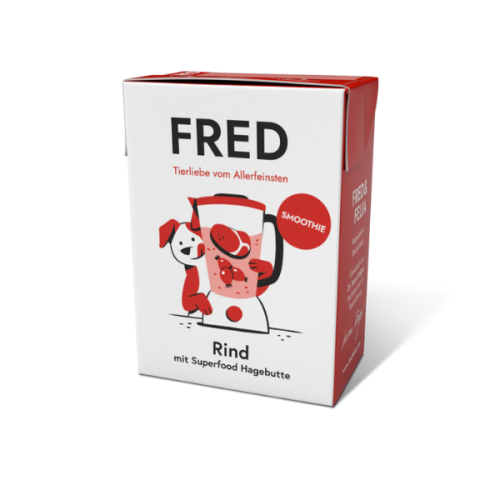 FRED Smoothie z wołowiną i owocami dzikiej róży dla psów - 200 g (1).png