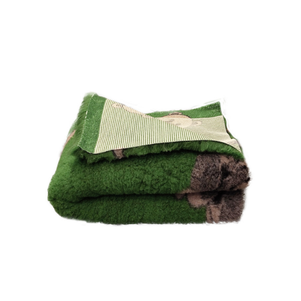 DRY BED Legowisko antypoślizgowe dla psów - zielone w misie (3).png