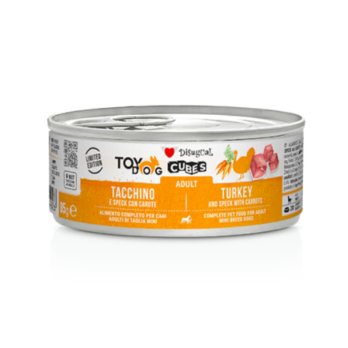 DISUGUAL TOY DOG CUBES Karma mokra z indykiem, szynką i marchewką dla psów małych ras - 85 g.png