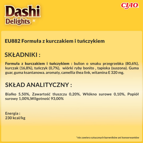 Inaba Dashi Delights Silky Broth - kurczak z tuńczykiem  - karma uzupełniająca dla kota w bulionie  - 40g (3).png