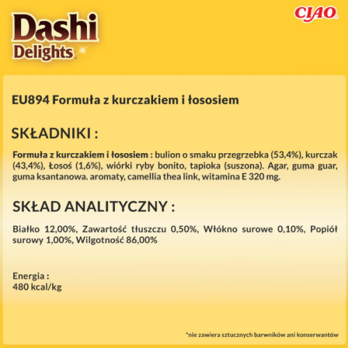 Inaba Dashi Delights Delikate Flakes - kurczak z łososiem - karma uzupełniająca w delikatnej galaretce dla kota - 40 g (3).png