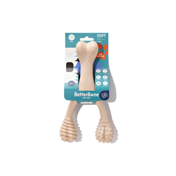 BETTERBONE LARGE SOFT BEEF Gryzak z bezpiecznej celulozy roślinnej dla dużych psów  - z wołowiną  (1).png
