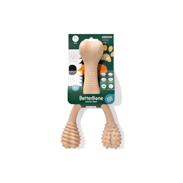 BETTERBONE LARGE MEDIUM BEEF Gryzak z bezpiecznej celulozy roślinnej dla dużych psów - z wołowiną (1).png