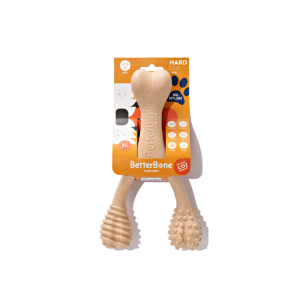 BETTERBONE LARGE HARD BEEF Gryzak z bezpiecznej celulozy roślinnej dla dużych psów - z wołowiną   (1).png