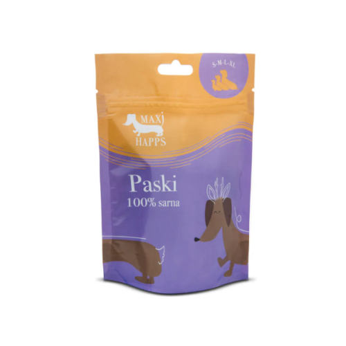 MAXI HAPPS Przysmak paski z sarny dla psów - 70 g.png