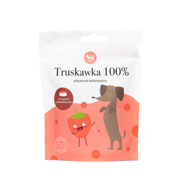 MAXI HAPPS Truskawka 100% - przysmaki liofilizowane dla psów i kotów - 20 g.png