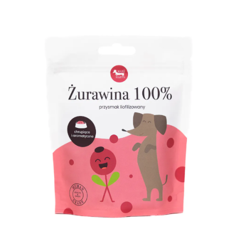 MAXI HAPPS Żurawina 100% - przysmaki liofilizowane dla psów i kotów - 20 g.png