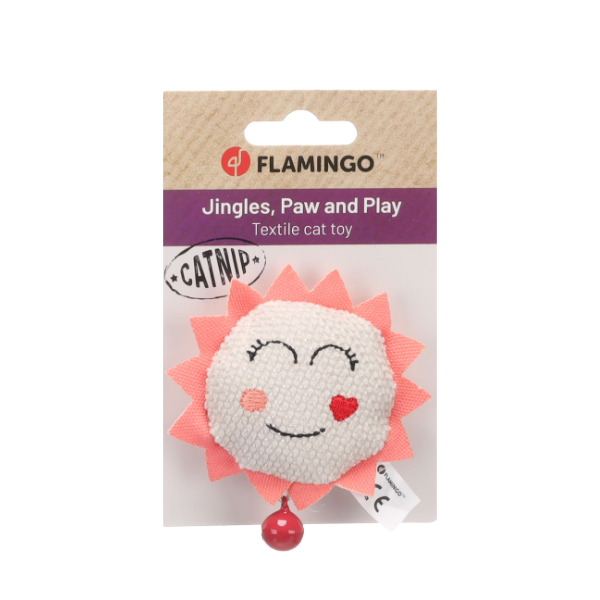 Flamingo Zabawka dla kota z kocimiętką - Słoneczko beżowe (2).png