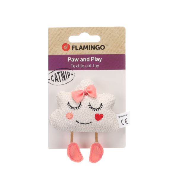 Flamingo Zabawka dla kota z kocimiętką - Chmurka beżowa (2).png