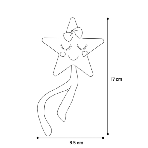 Flamingo Zabawka dla kota z kocimiętką - Gwiazdka beżowa  (2).png