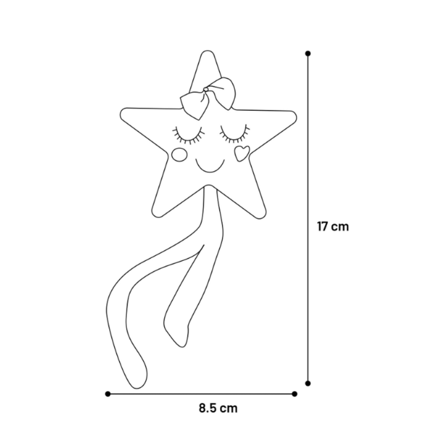 Flamingo Zabawka dla kota z kocimiętką - Gwiazdka beżowa  (2).png