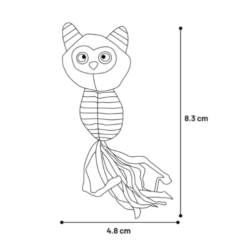 Flamingo Zabawka dla kota z kocimiętką - Sowa żółta  (2).png