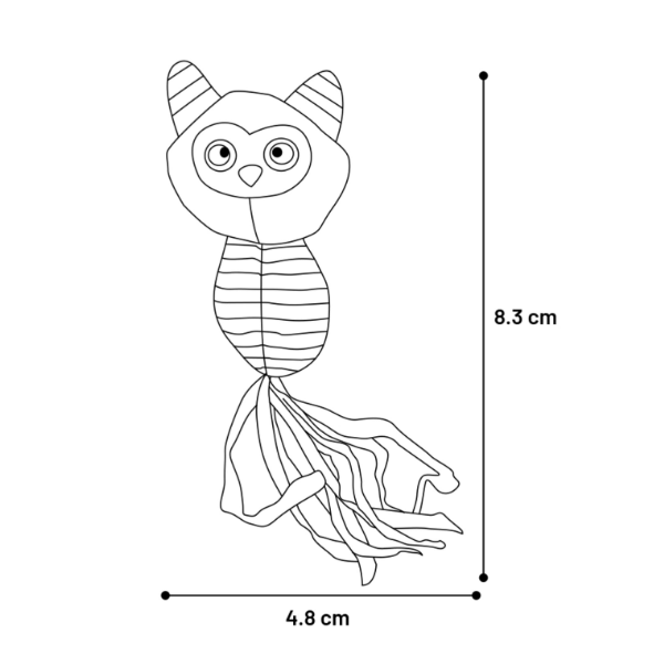 Flamingo Zabawka dla kota z kocimiętką - Sowa żółta  (2).png