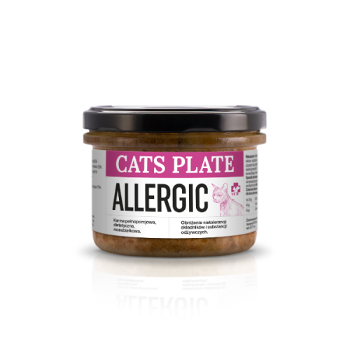 Cats Plate Vet ALLERGIC - karma z koziną dla kotów z alergią - 180 g.png