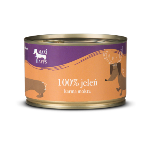 MAXI HAPPS Karma monobiałkowa - jeleń 100% dla psów.png