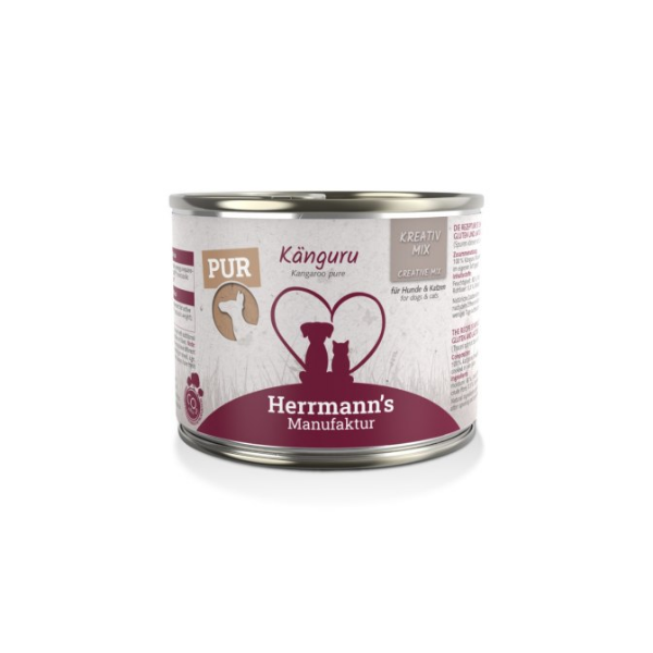 HERRMANN'S MANUFAKTUR BIO Karma z ekologicznego kangura dla psów i kotów - 200 g.png