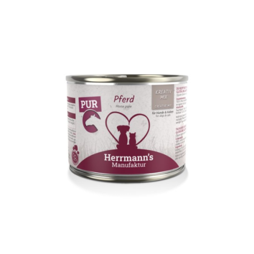 HERRMANN'S MANUFAKTUR BIO Karma z ekologicznej koniny dla psów i kotów - 200 g.png