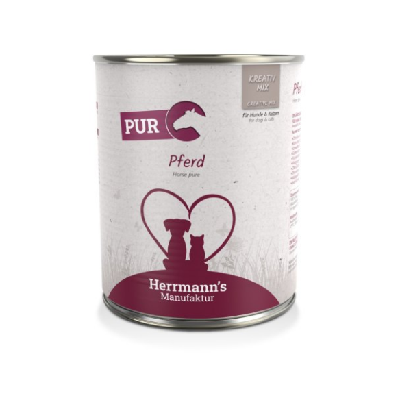 HERRMANN'S MANUFAKTUR BIO Karma z ekologicznej koniny dla psów i kotów - 800 g.png