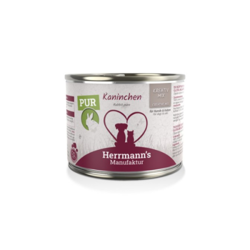 HERRMANN'S MANUFAKTUR BIO Karma z ekologicznego królika dla psów i kotów - 200 g.png