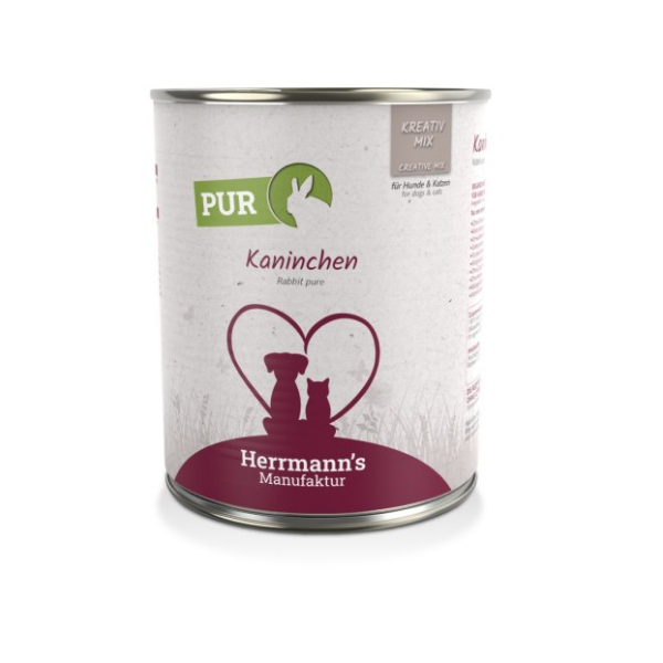 HERRMANN'S MANUFAKTUR BIO Karma z ekologicznego królika dla psów i kotów - 800 g.png