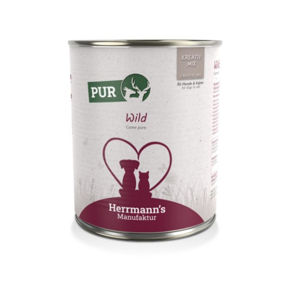 HERRMANN'S MANUFAKTUR BIO Karma z ekologicznej dziczyzny dla psów i kotów - 800 g.png
