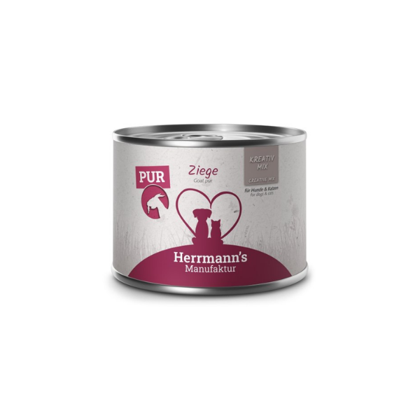 HERRMANN'S MANUFAKTUR BIO Karma z ekologicznej koziny dla psów i kotów - 200 g.png