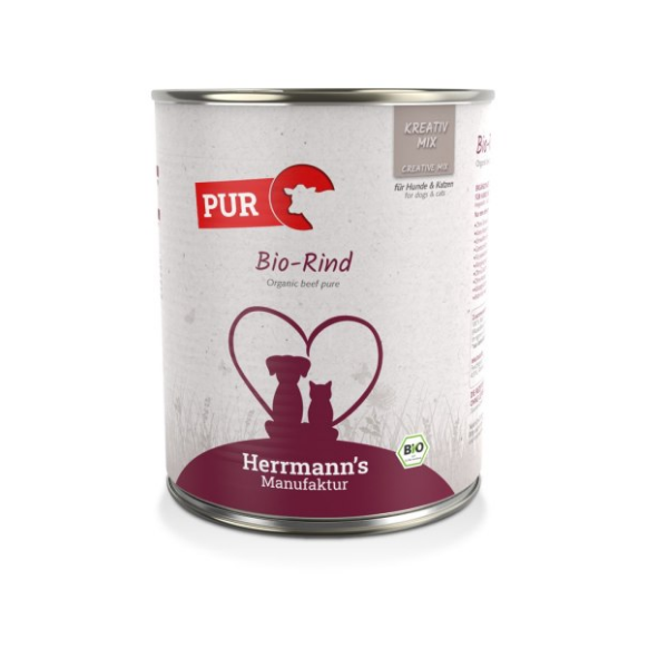 HERRMANN'S MANUFAKTUR BIO Karma z ekologicznej wołowiny dla psów i kotów - 400 g.png