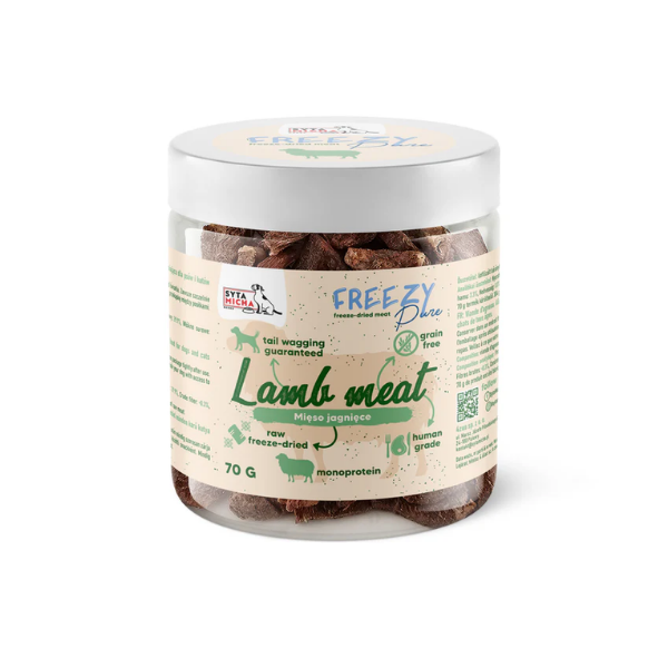 SYTA MICHA FREEZE PURE 100% Liofilizowane mięso jagnięce dla psa - 70 g.png