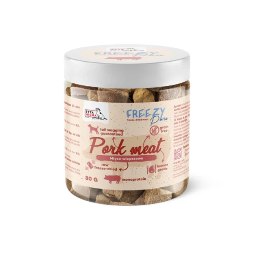 SYTA MICHA FREEZE PURE 100% Liofilizowane mięso wieprzowe dla psów i kotów- 80 g.png