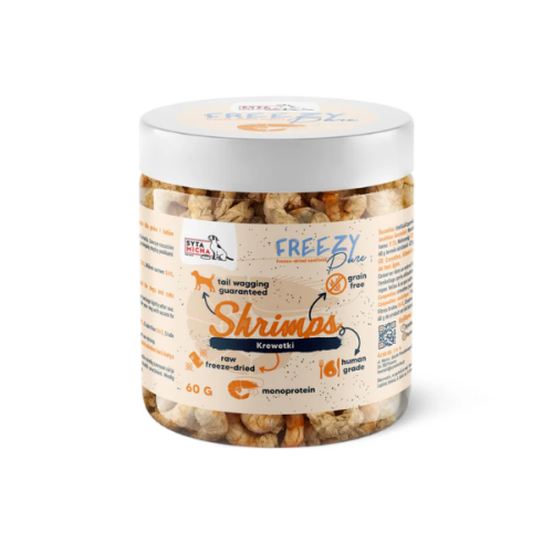 SYTA MICHA FREEZE PURE 100% Liofilizowane krewetki dla psów i kotów - 60 g.png