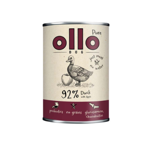 OLLO Kaczka z jabłkiem - karma mokra PURE dla psa - 400 g (1).png