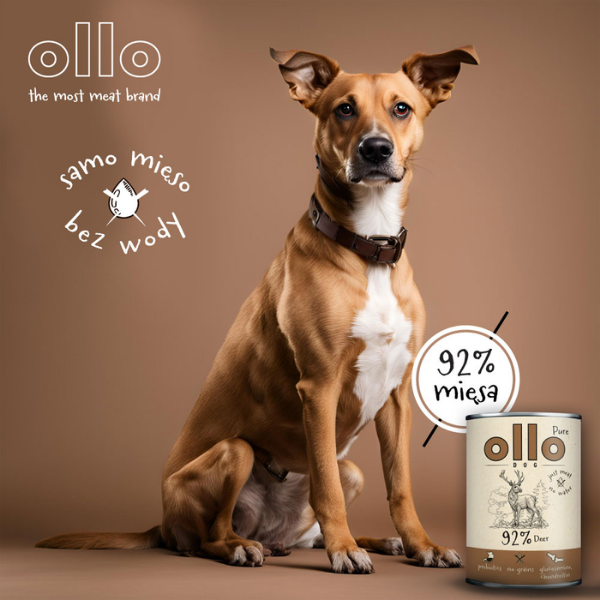 OLLO Jeleń - karma mokra PURE dla psa - 400 g  (8).png