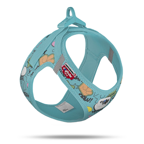 Szelki dla psa CURLI CLASP AIR MESH COMIC -  Turquoise (1).png