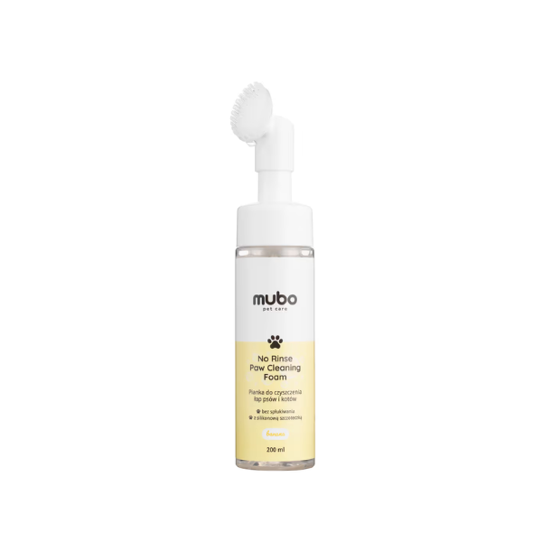MUBO Pianka do mycia łapek psa i kota bez spłukiwania - bananowa - 200 ml.png