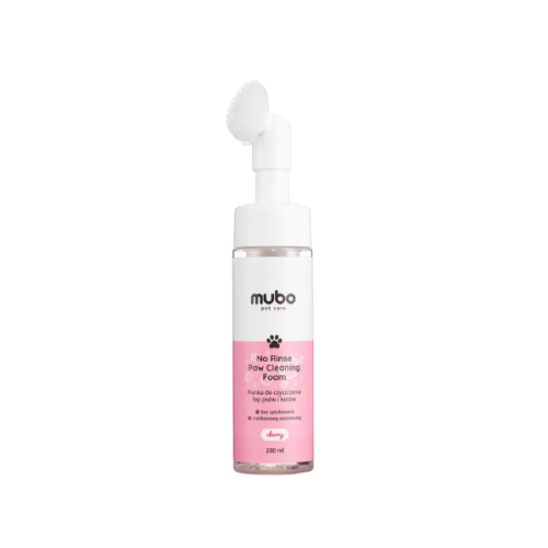 MUBO Pianka do mycia łapek psa i kota bez spłukiwania - wiśniowa - 200 ml.png