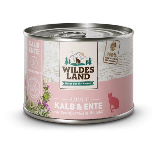 WILDES LAND CAT CLASSIC Karma mokra pełnoporcjowa dla kotów - cielęcina z kaczką i żurawiną 200 g.png