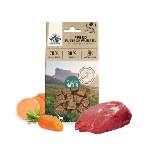 WILDES LAND Kostki z mięsa koniny  - przysmaki dla psów - 100 g  (1).png