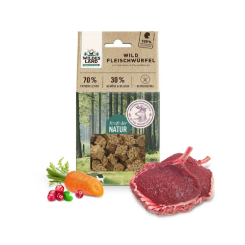 WILDES LAND Kostki z mięsa jelenia i sarny - przysmaki dla psów - 100 G (1).png