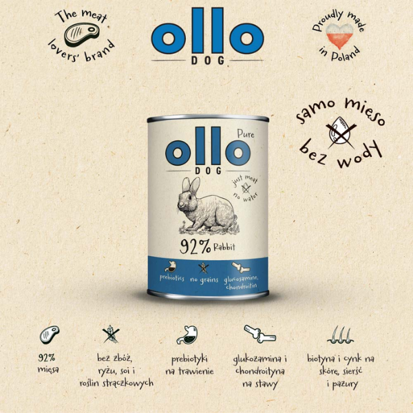 OLLO Królik - karma mokra PURE dla psa - 400 g (3).png